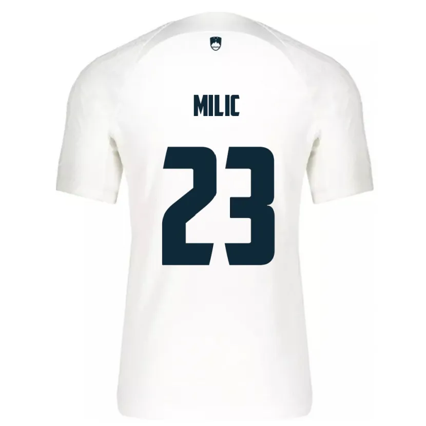 Danxen Herren Slowenien Nino Milic #23 Weiß Heimtrikot Trikot 24-26 T-Shirt Schweiz