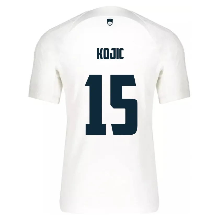 Danxen Herren Slowenien Dino Kojic #15 Weiß Heimtrikot Trikot 24-26 T-Shirt Schweiz