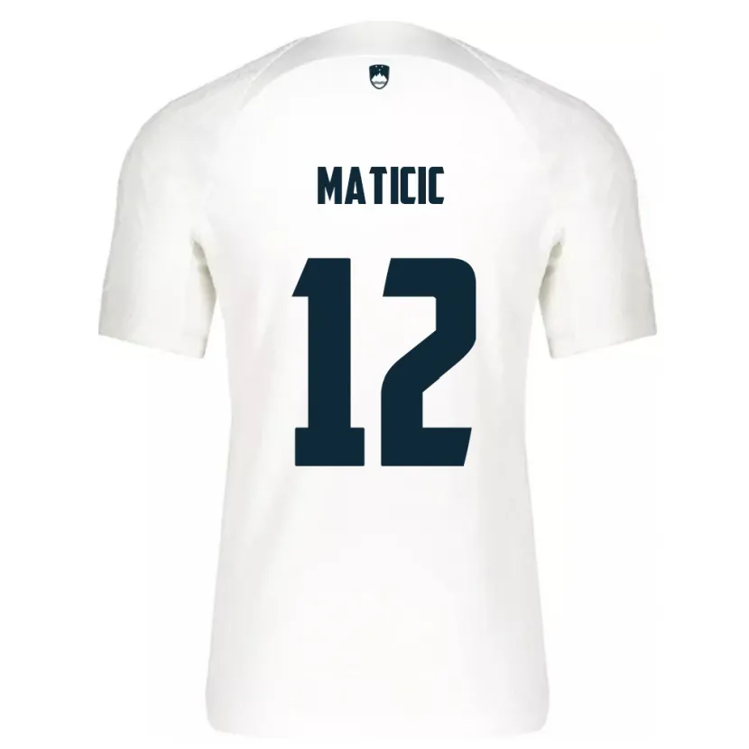 Danxen Herren Slowenien Benjamin Maticic #12 Weiß Heimtrikot Trikot 24-26 T-Shirt Schweiz