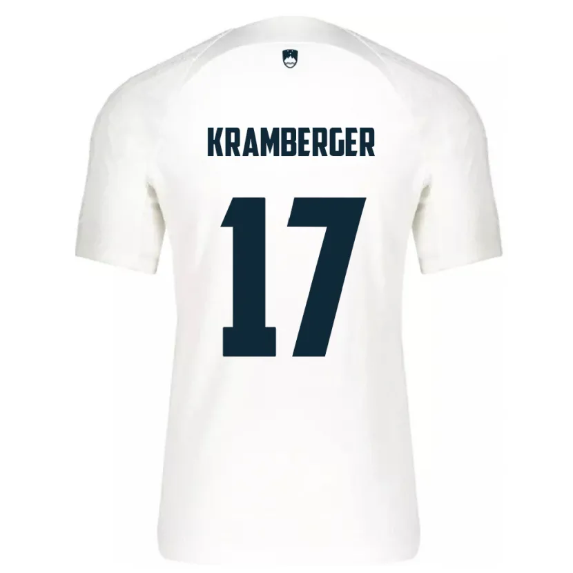 Danxen Herren Slowenien Enej Kramberger #17 Weiß Heimtrikot Trikot 24-26 T-Shirt Schweiz