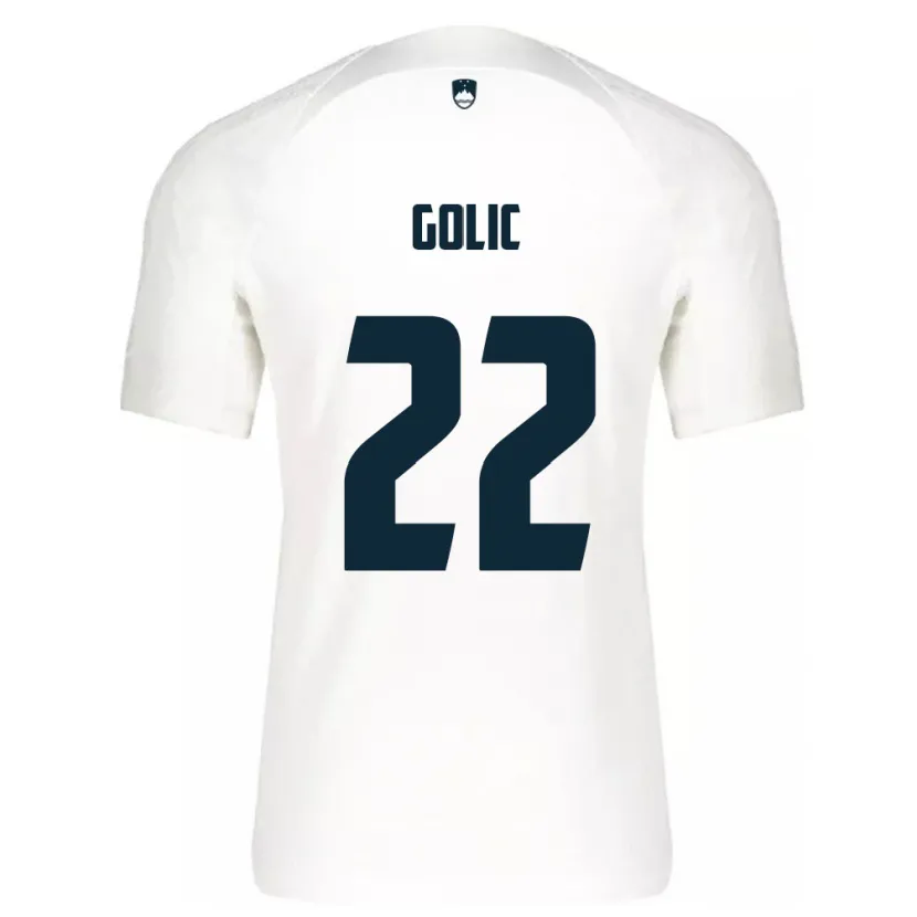 Danxen Herren Slowenien Tilen Golic #22 Weiß Heimtrikot Trikot 24-26 T-Shirt Schweiz