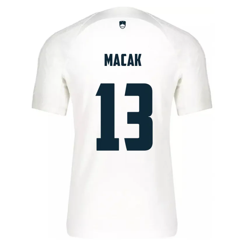 Danxen Herren Slowenien Tian Macak #13 Weiß Heimtrikot Trikot 24-26 T-Shirt Schweiz