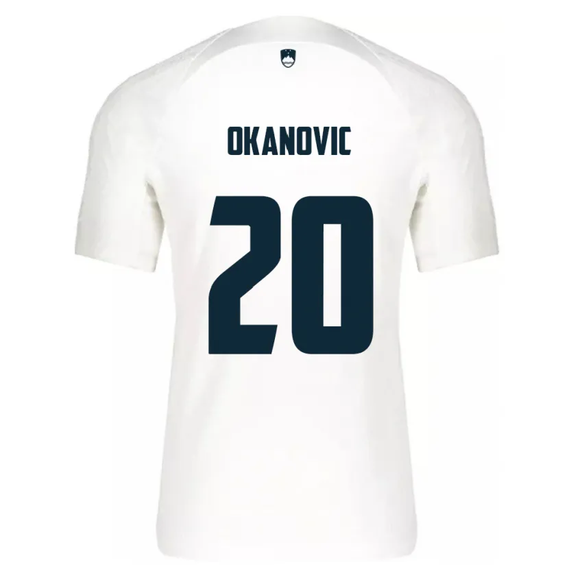 Danxen Herren Slowenien Deen Okanovic #20 Weiß Heimtrikot Trikot 24-26 T-Shirt Schweiz