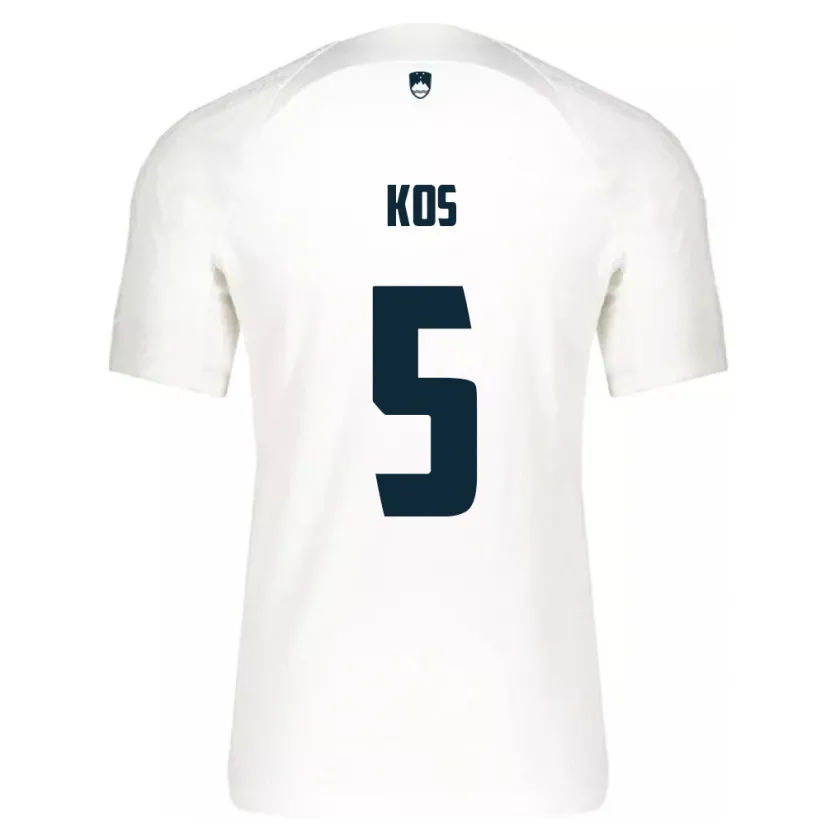 Danxen Herren Slowenien Evelina Kos #5 Weiß Heimtrikot Trikot 24-26 T-Shirt Schweiz