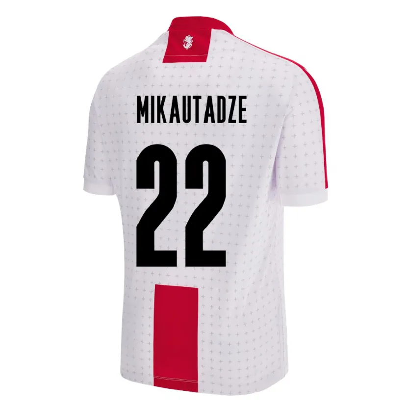 Danxen Herren Georgien Georges Mikautadze #22 Weiß Heimtrikot Trikot 24-26 T-Shirt Schweiz