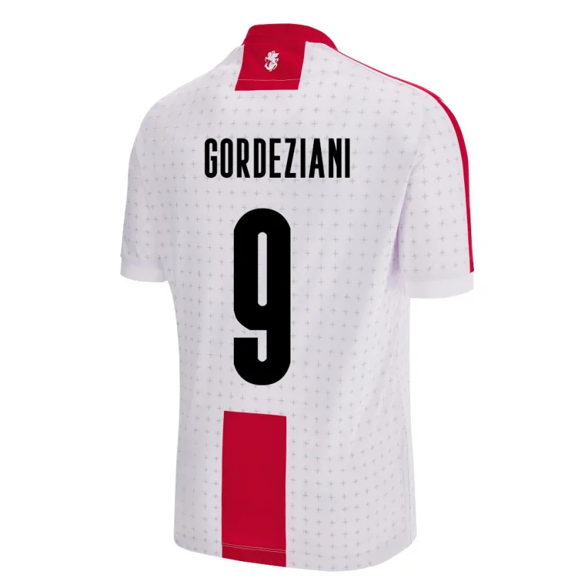 Danxen Herren Georgien Vasilios Gordeziani #9 Weiß Heimtrikot Trikot 24-26 T-Shirt Schweiz