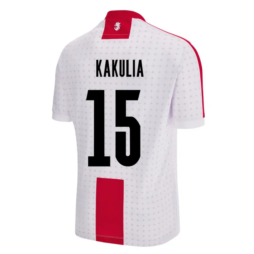 Danxen Herren Georgien Giorgi Kakulia #15 Weiß Heimtrikot Trikot 24-26 T-Shirt Schweiz