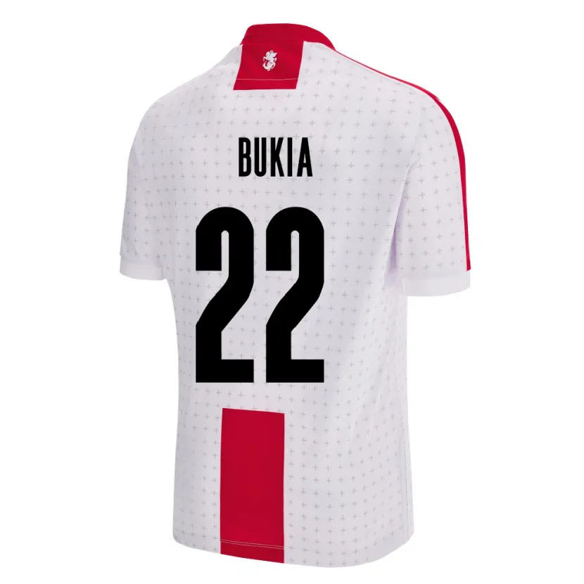 Danxen Herren Georgien Davit Bukia #22 Weiß Heimtrikot Trikot 24-26 T-Shirt Schweiz