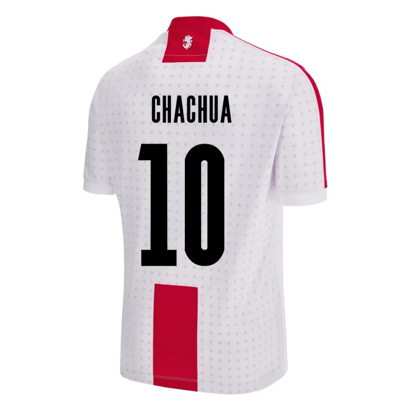Danxen Herren Georgien Giorgi Chachua #10 Weiß Heimtrikot Trikot 24-26 T-Shirt Schweiz