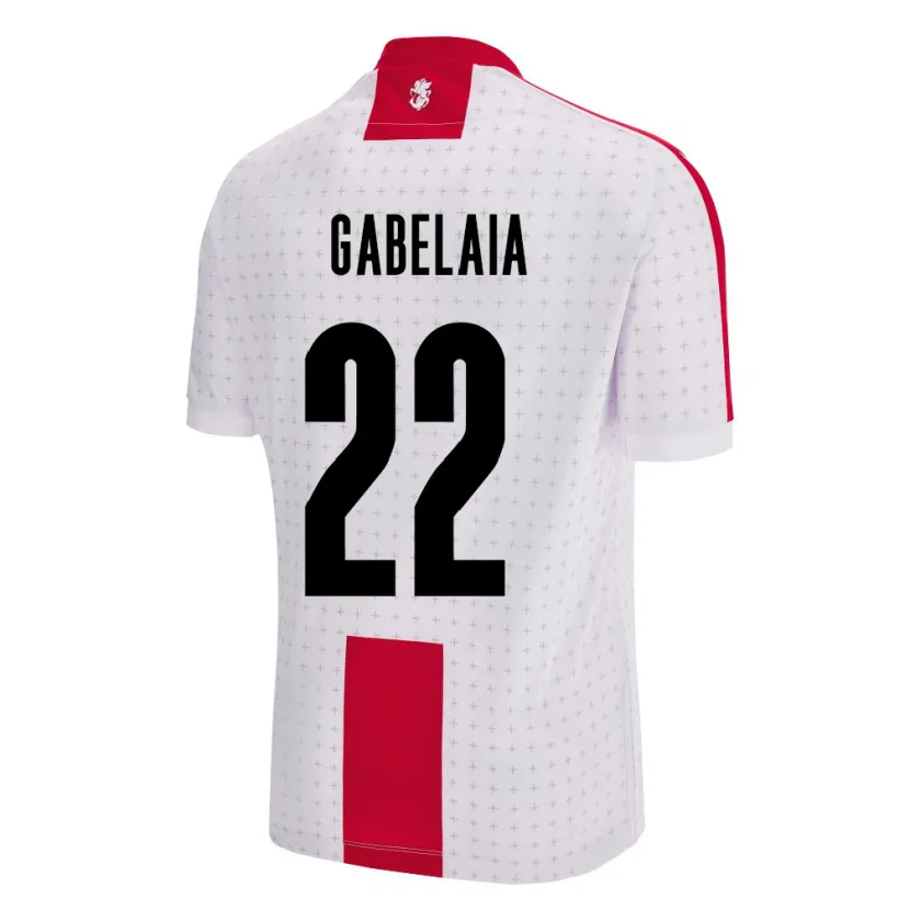 Danxen Herren Georgien Svetalna Gabelaia #22 Weiß Heimtrikot Trikot 24-26 T-Shirt Schweiz