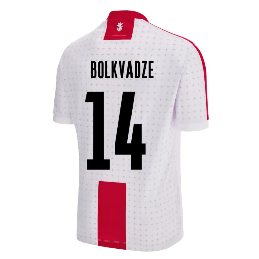 Danxen Herren Georgien Anastasia Bolkvadze #14 Weiß Heimtrikot Trikot 24-26 T-Shirt Schweiz