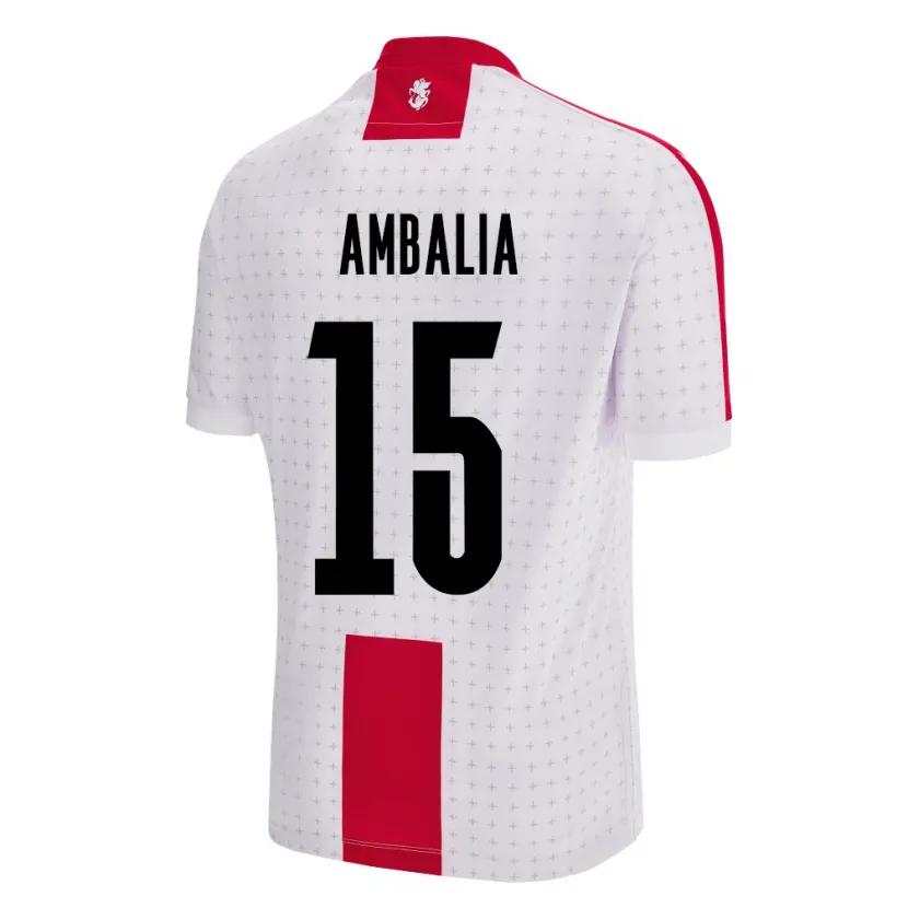 Danxen Herren Georgien Tinatin Ambalia #15 Weiß Heimtrikot Trikot 24-26 T-Shirt Schweiz