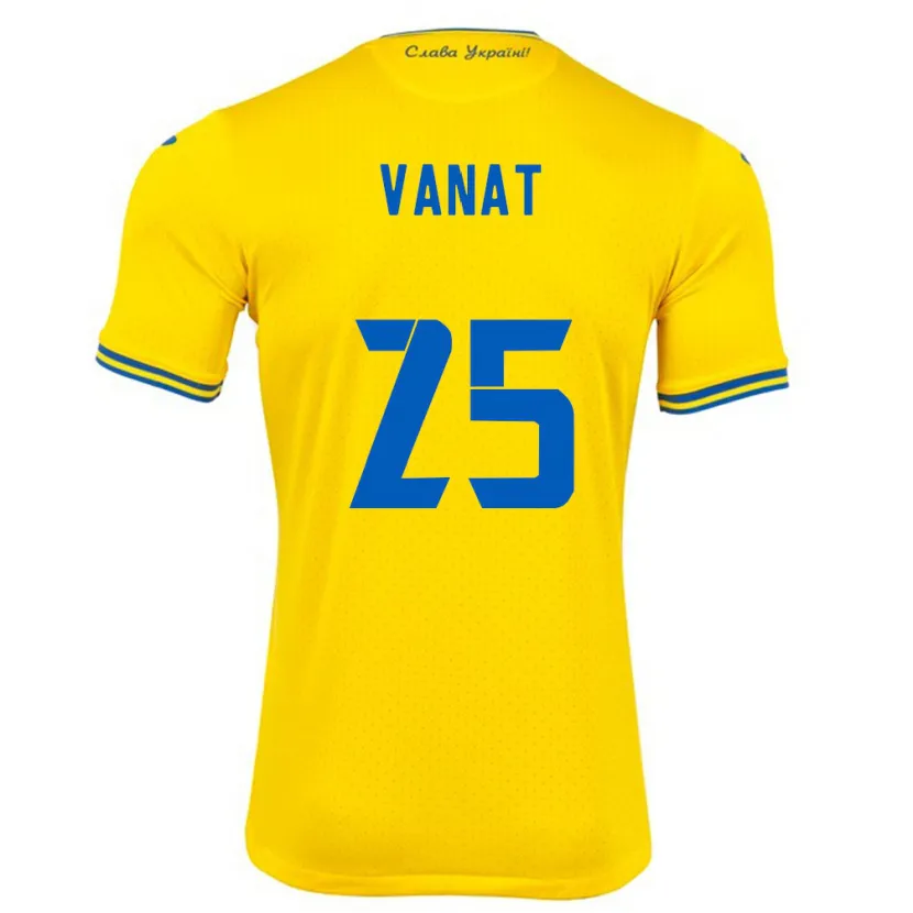 Danxen Herren Ukraine Vladyslav Vanat #25 Gelb Heimtrikot Trikot 24-26 T-Shirt Schweiz