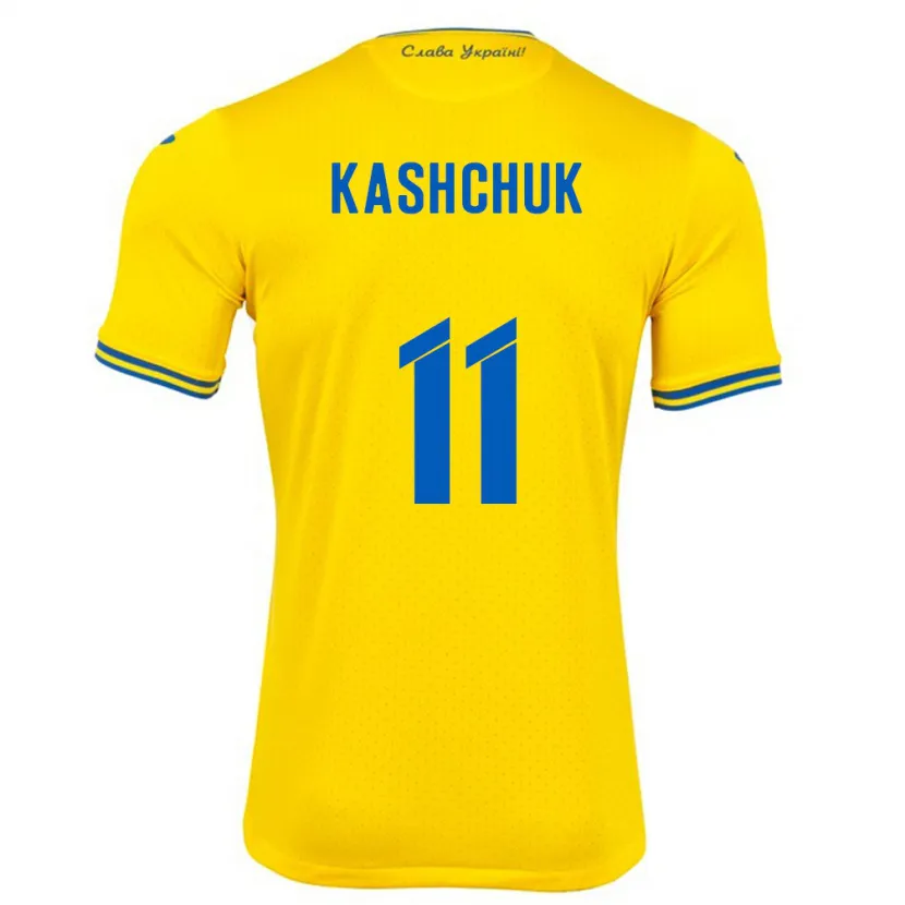 Danxen Herren Ukraine Oleksiy Kashchuk #11 Gelb Heimtrikot Trikot 24-26 T-Shirt Schweiz