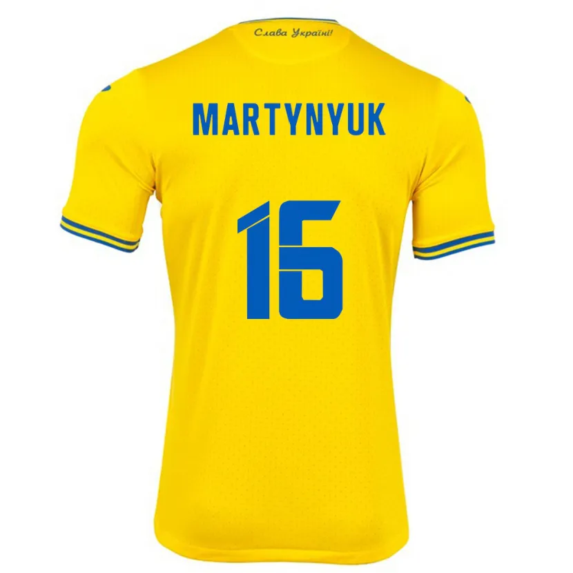 Danxen Herren Ukraine Oleksandr Martynyuk #16 Gelb Heimtrikot Trikot 24-26 T-Shirt Schweiz