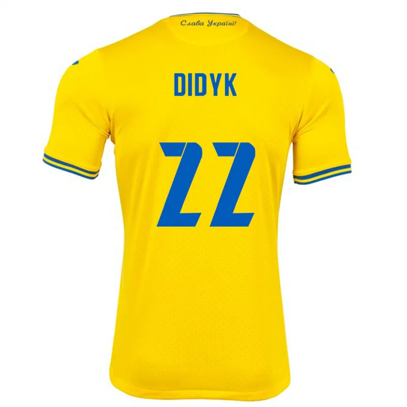 Danxen Herren Ukraine Roman Didyk #22 Gelb Heimtrikot Trikot 24-26 T-Shirt Schweiz