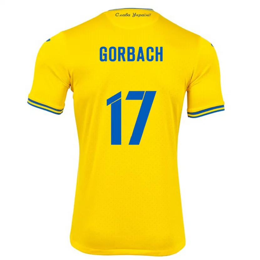 Danxen Herren Ukraine Igor Gorbach #17 Gelb Heimtrikot Trikot 24-26 T-Shirt Schweiz