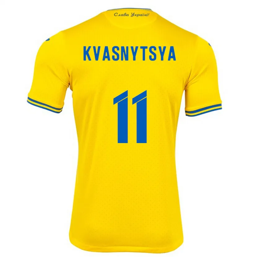 Danxen Herren Ukraine Ilya Kvasnytsya #11 Gelb Heimtrikot Trikot 24-26 T-Shirt Schweiz