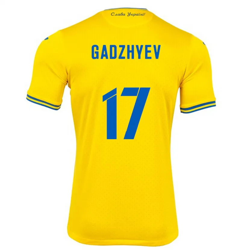 Danxen Herren Ukraine Ramik Gadzhyev #17 Gelb Heimtrikot Trikot 24-26 T-Shirt Schweiz