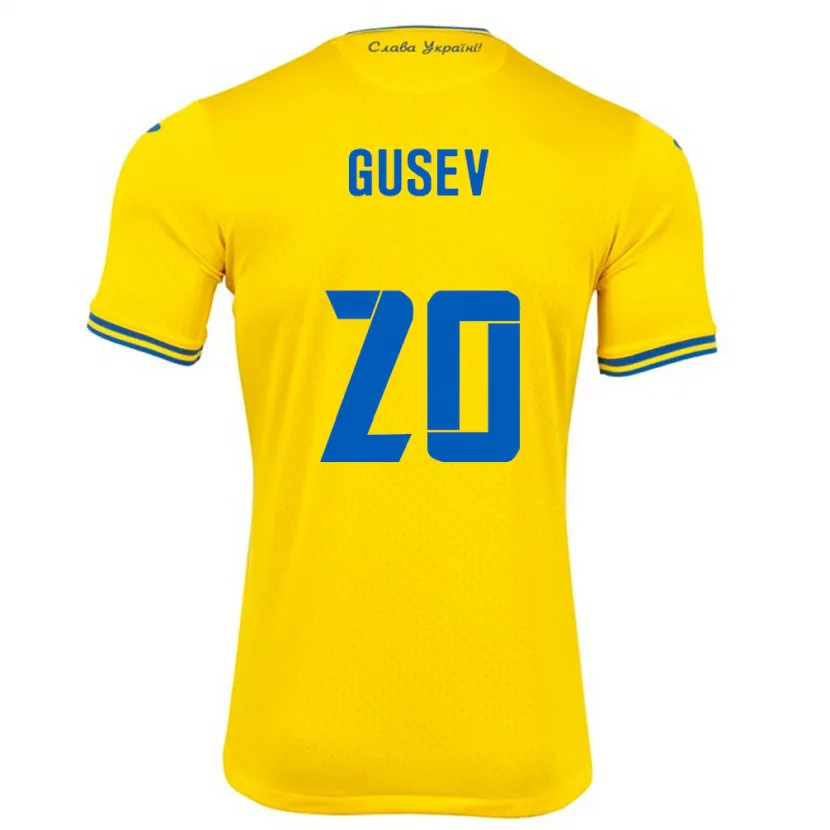 Danxen Herren Ukraine Oleksiy Gusev #20 Gelb Heimtrikot Trikot 24-26 T-Shirt Schweiz