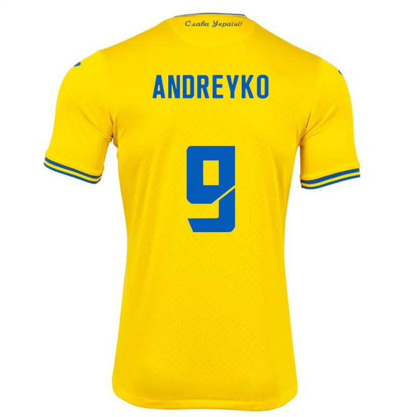 Danxen Herren Ukraine Ivan Andreyko #9 Gelb Heimtrikot Trikot 24-26 T-Shirt Schweiz