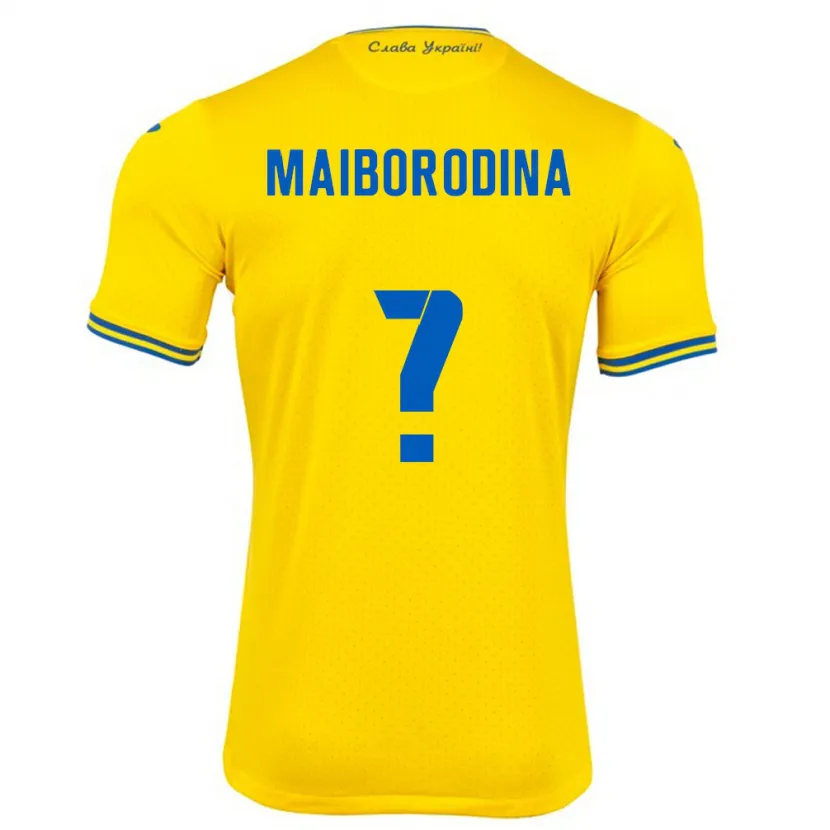 Danxen Herren Ukraine Iryna Maiborodina #0 Gelb Heimtrikot Trikot 24-26 T-Shirt Schweiz