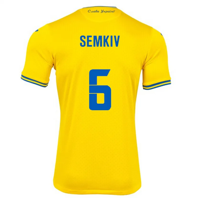 Danxen Herren Ukraine Dayana Semkiv #6 Gelb Heimtrikot Trikot 24-26 T-Shirt Schweiz