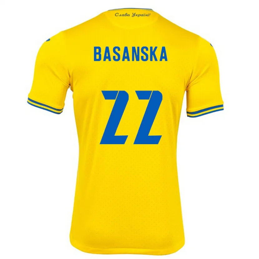 Danxen Herren Ukraine Olga Basanska #22 Gelb Heimtrikot Trikot 24-26 T-Shirt Schweiz