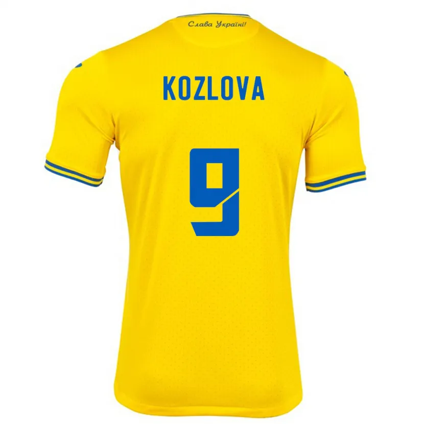 Danxen Herren Ukraine Nicole Kozlova #9 Gelb Heimtrikot Trikot 24-26 T-Shirt Schweiz