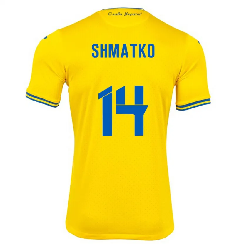 Danxen Herren Ukraine Lyubov Shmatko #14 Gelb Heimtrikot Trikot 24-26 T-Shirt Schweiz