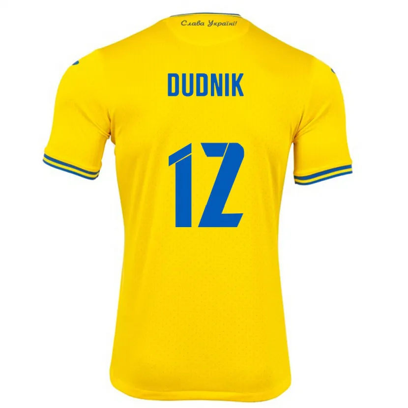 Danxen Herren Ukraine Marina Dudnik #12 Gelb Heimtrikot Trikot 24-26 T-Shirt Schweiz