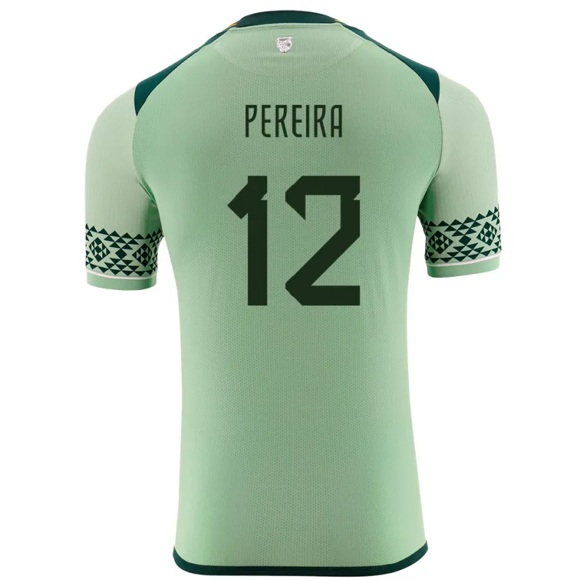Danxen Herren Bolivien Fabián Pereira #12 Hellgrün Heimtrikot Trikot 24-26 T-Shirt Schweiz