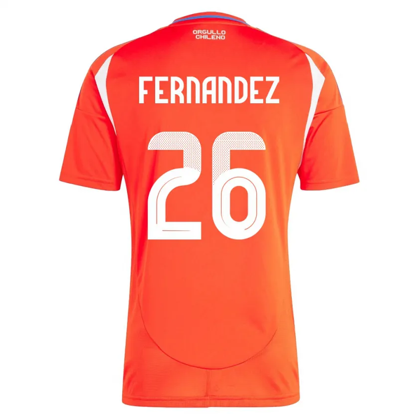 Danxen Herren Chile Nicolás Fernández #26 Rot Heimtrikot Trikot 24-26 T-Shirt Schweiz