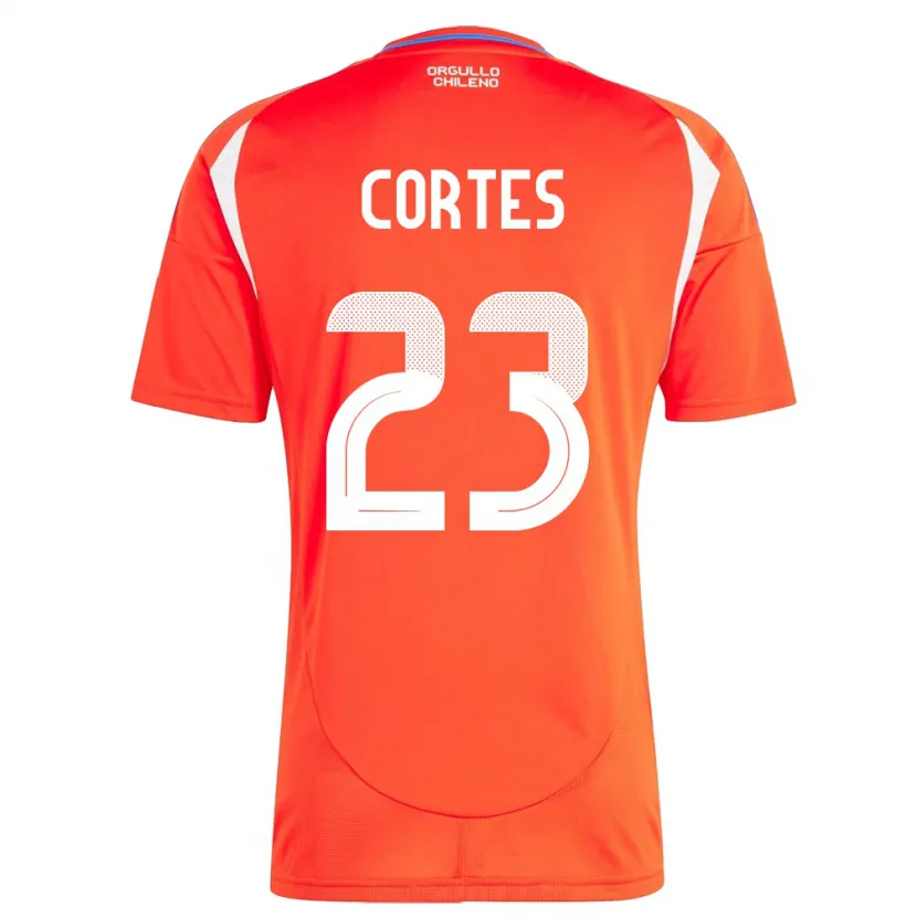 Danxen Herren Chile Brayan Cortés #23 Rot Heimtrikot Trikot 24-26 T-Shirt Schweiz