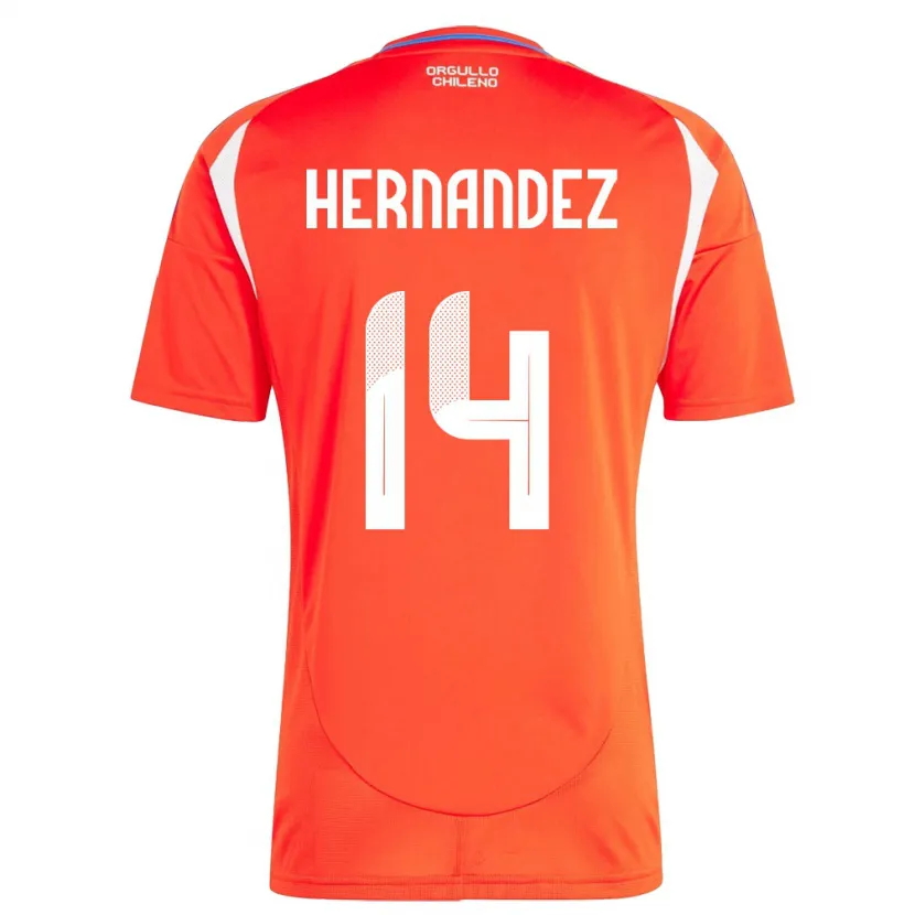 Danxen Herren Chile Leandro Hernández #14 Rot Heimtrikot Trikot 24-26 T-Shirt Schweiz