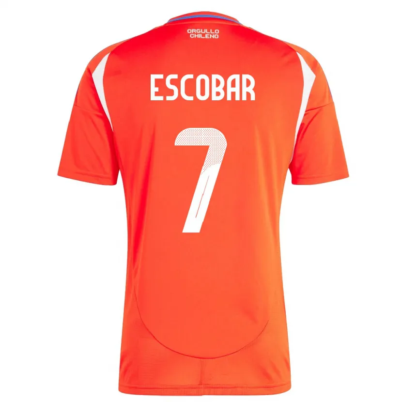 Danxen Herren Chile Bastián Escobar #7 Rot Heimtrikot Trikot 24-26 T-Shirt Schweiz