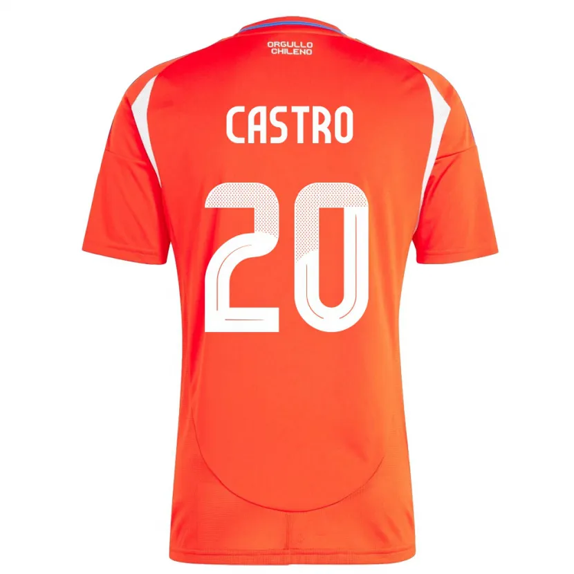 Danxen Herren Chile Benjamín Castro #20 Rot Heimtrikot Trikot 24-26 T-Shirt Schweiz