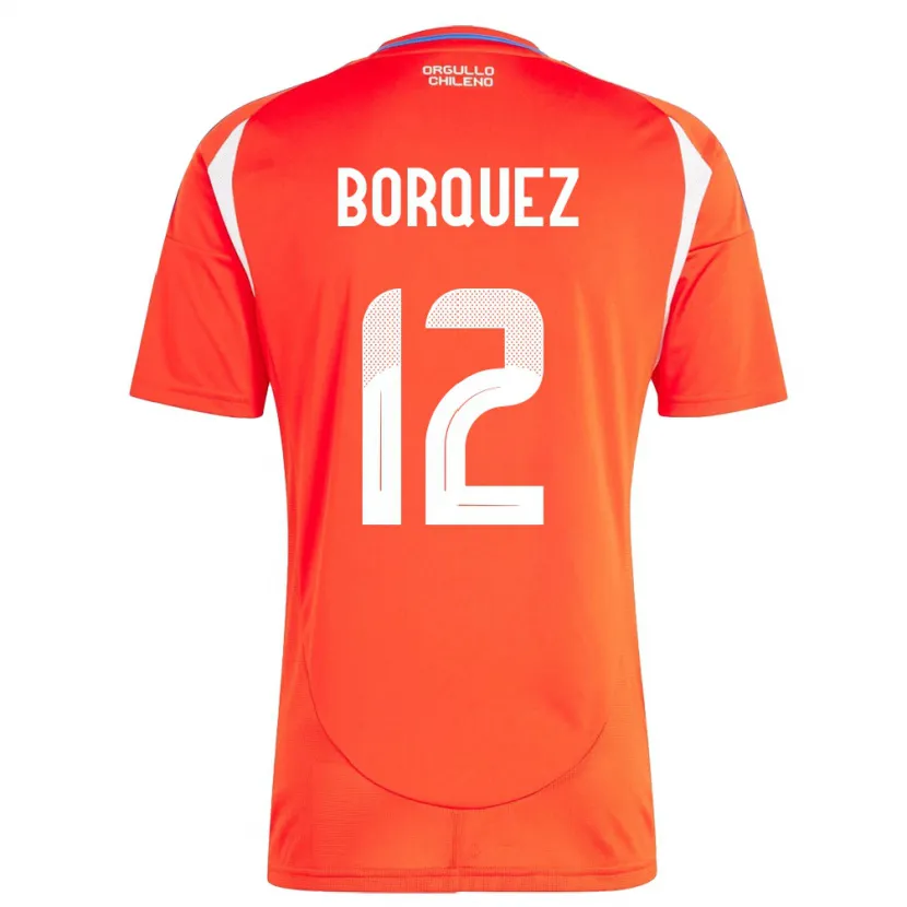 Danxen Herren Chile Gabriela Bórquez #12 Rot Heimtrikot Trikot 24-26 T-Shirt Schweiz