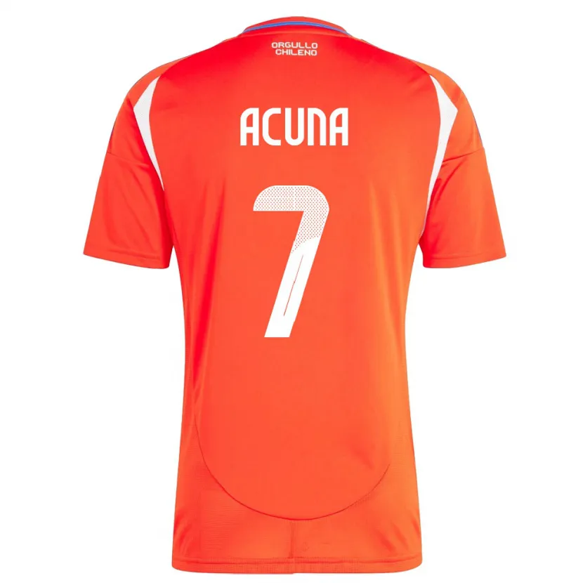 Danxen Herren Chile Yenny Acuña #7 Rot Heimtrikot Trikot 24-26 T-Shirt Schweiz