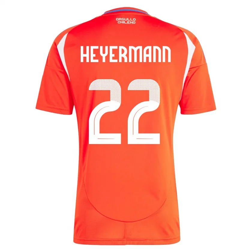 Danxen Herren Chile Agustina Heyermann #22 Rot Heimtrikot Trikot 24-26 T-Shirt Schweiz