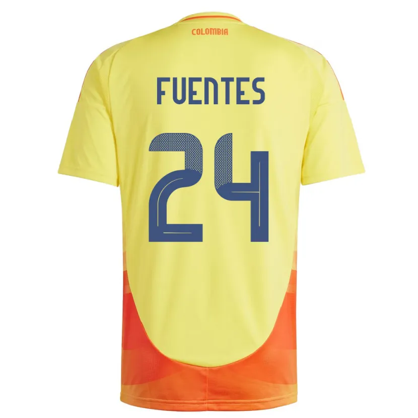 Danxen Herren Kolumbien Gabriel Fuentes #24 Gelb Heimtrikot Trikot 24-26 T-Shirt Schweiz