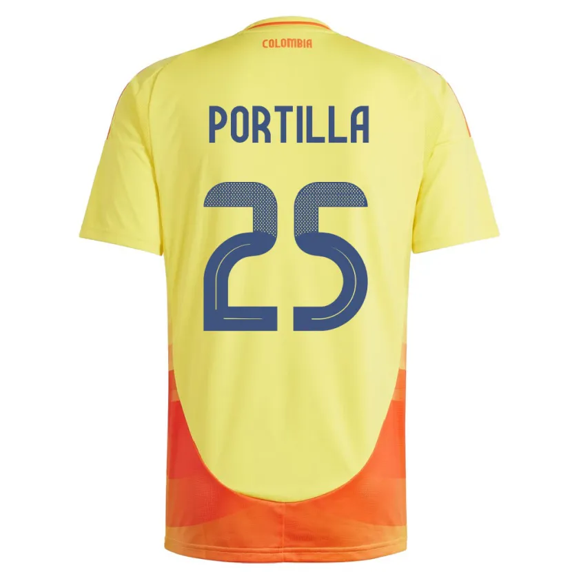 Danxen Herren Kolumbien Juan Portilla #25 Gelb Heimtrikot Trikot 24-26 T-Shirt Schweiz