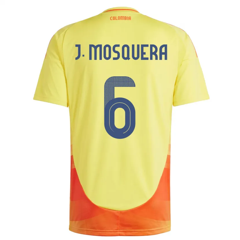 Danxen Herren Kolumbien Juan Mosquera #6 Gelb Heimtrikot Trikot 24-26 T-Shirt Schweiz