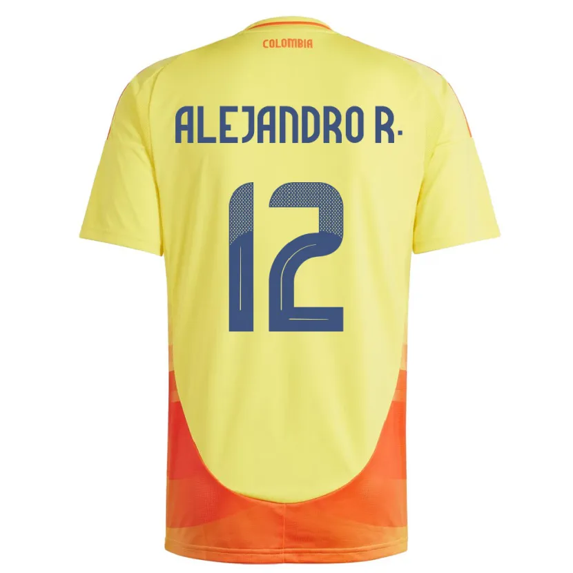 Danxen Herren Kolumbien Alejandro Rodríguez #12 Gelb Heimtrikot Trikot 24-26 T-Shirt Schweiz