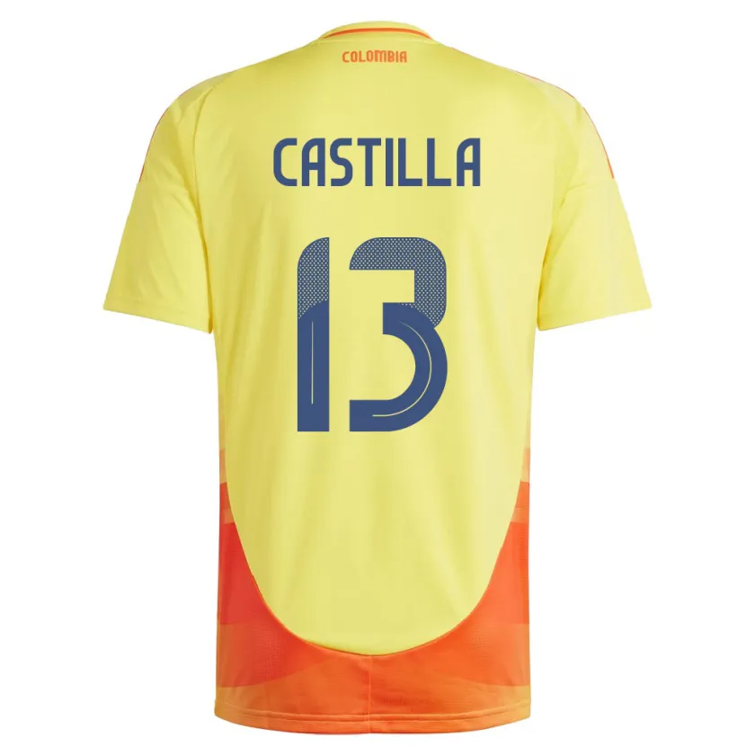 Danxen Herren Kolumbien Juan Castilla #13 Gelb Heimtrikot Trikot 24-26 T-Shirt Schweiz