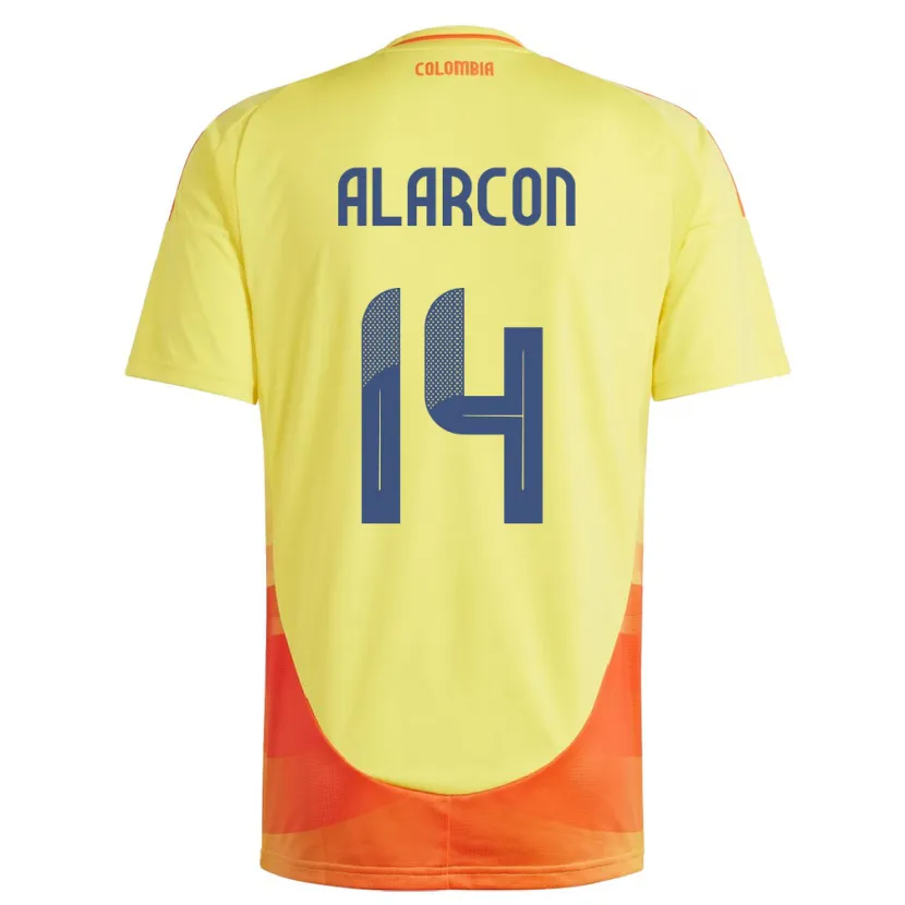 Danxen Herren Kolumbien Andrés Alarcón #14 Gelb Heimtrikot Trikot 24-26 T-Shirt Schweiz
