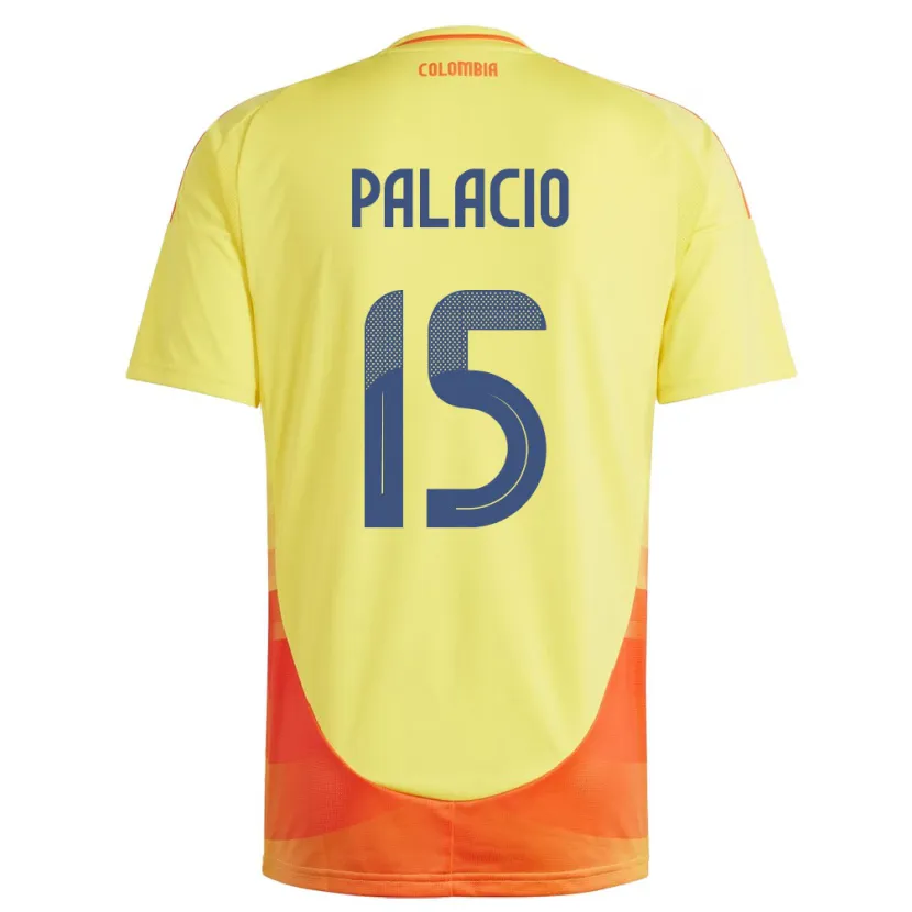 Danxen Herren Kolumbien Nelson Palacio #15 Gelb Heimtrikot Trikot 24-26 T-Shirt Schweiz