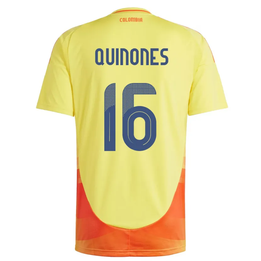 Danxen Herren Kolumbien Nelson Quiñónes #16 Gelb Heimtrikot Trikot 24-26 T-Shirt Schweiz