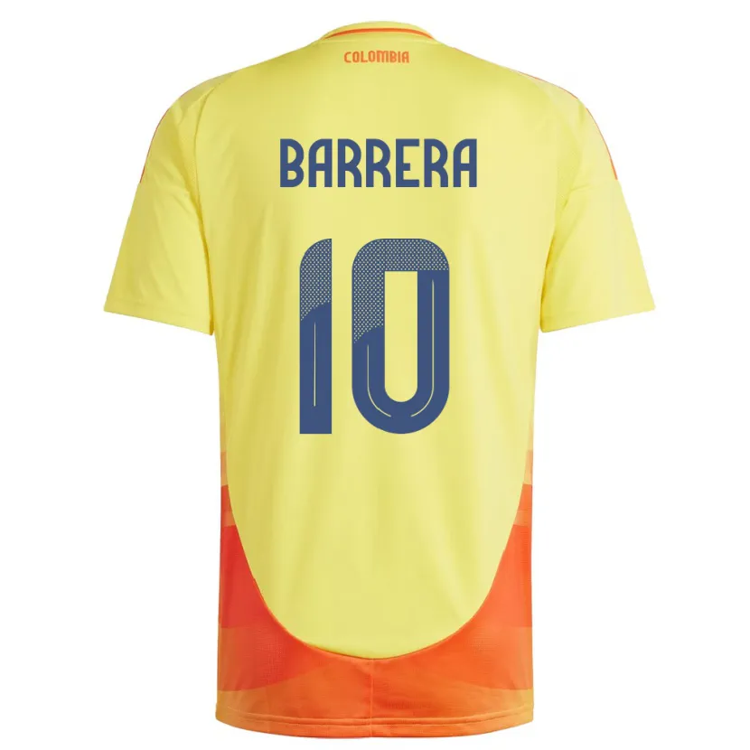 Danxen Herren Kolumbien Jordan Barrera #10 Gelb Heimtrikot Trikot 24-26 T-Shirt Schweiz