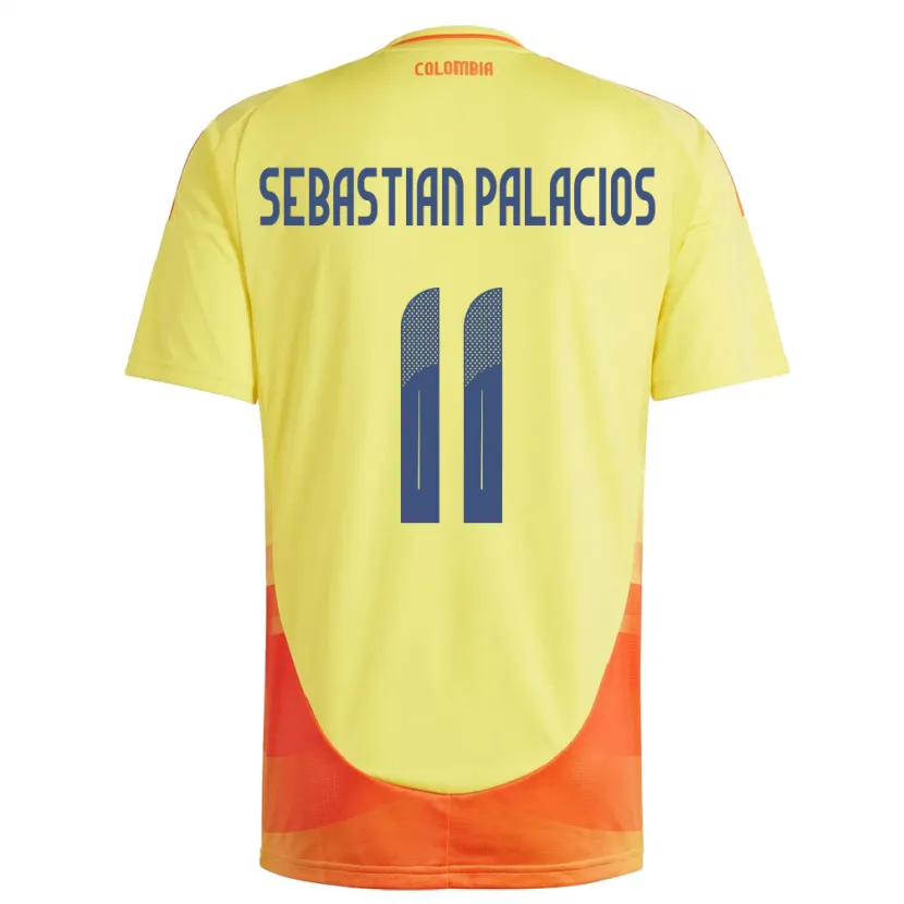 Danxen Herren Kolumbien Juan Sebastián Palacios #11 Gelb Heimtrikot Trikot 24-26 T-Shirt Schweiz